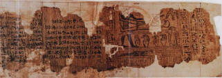 The Egyptian Papyri scroll Joseph Smith claimed authored by Abraham, and translated in English by Smith into the Book of Abraham, in the Pearl of Great.  