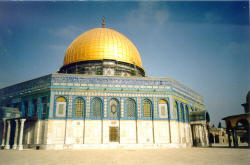 The Dome of the Rock, cover the top of Mt. Moriah